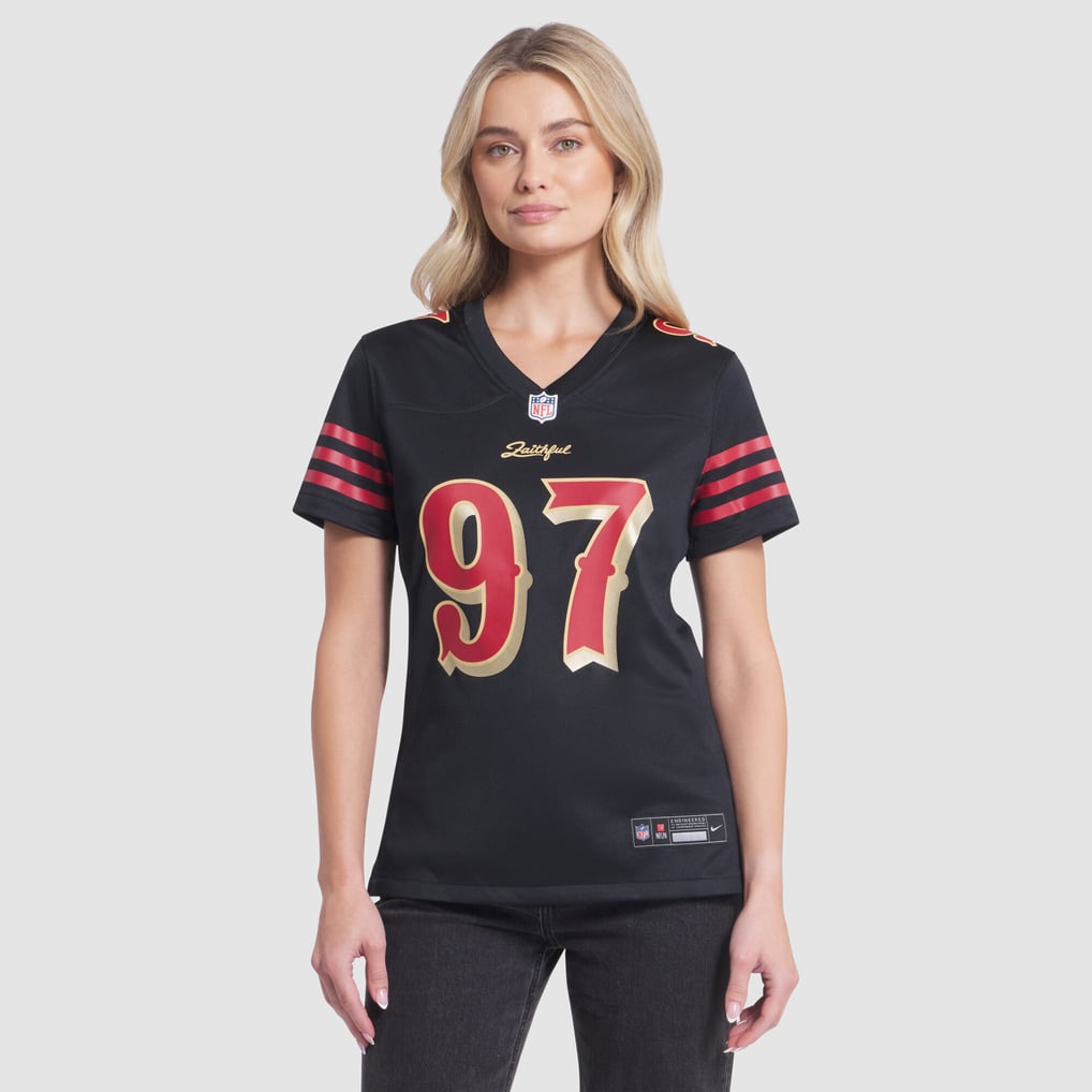 Women's San Francisco 49ers Nick Bosa Nike Black Rivalries Collection Game Jersey - Image 5