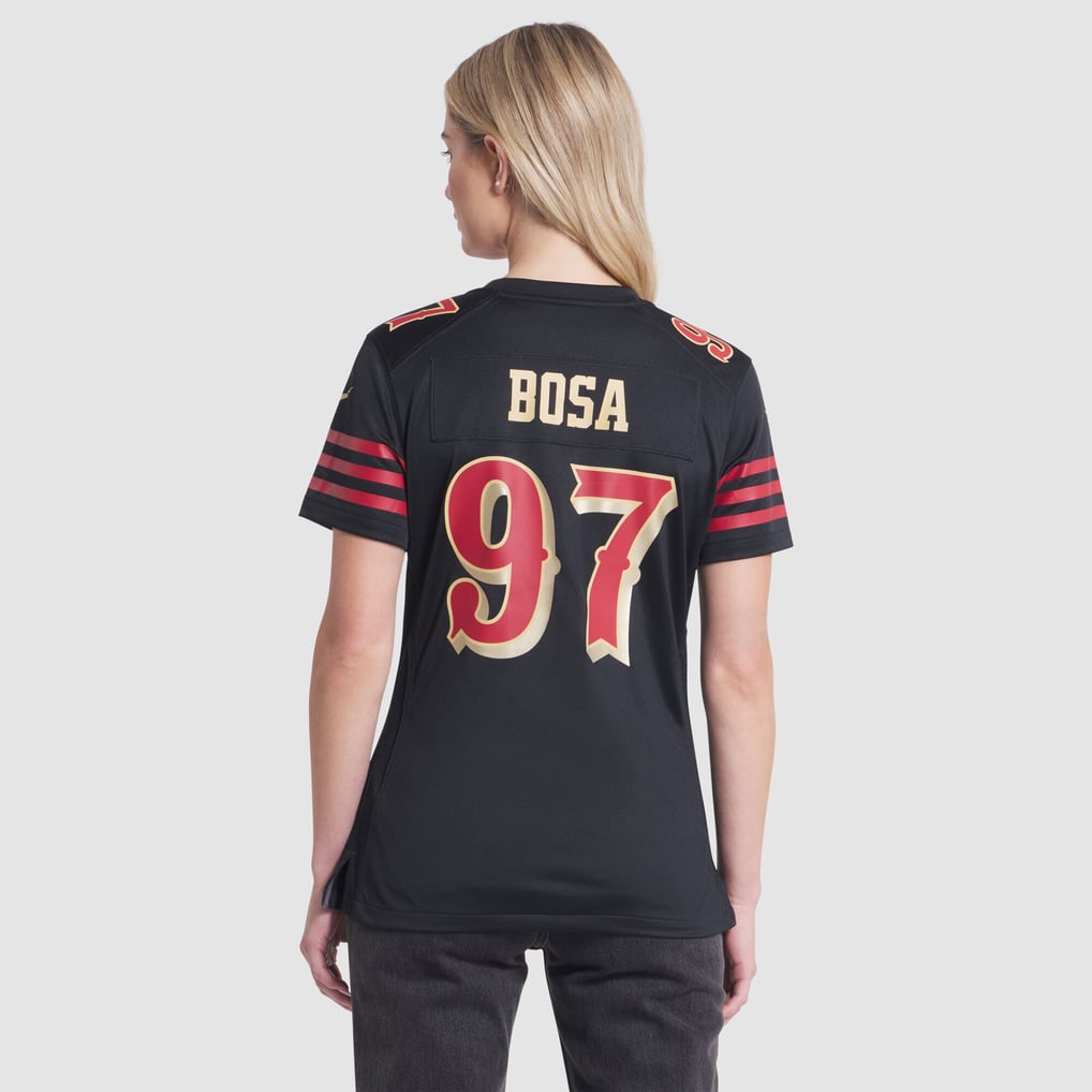 Women's San Francisco 49ers Nick Bosa Nike Black Rivalries Collection Game Jersey - Image 6