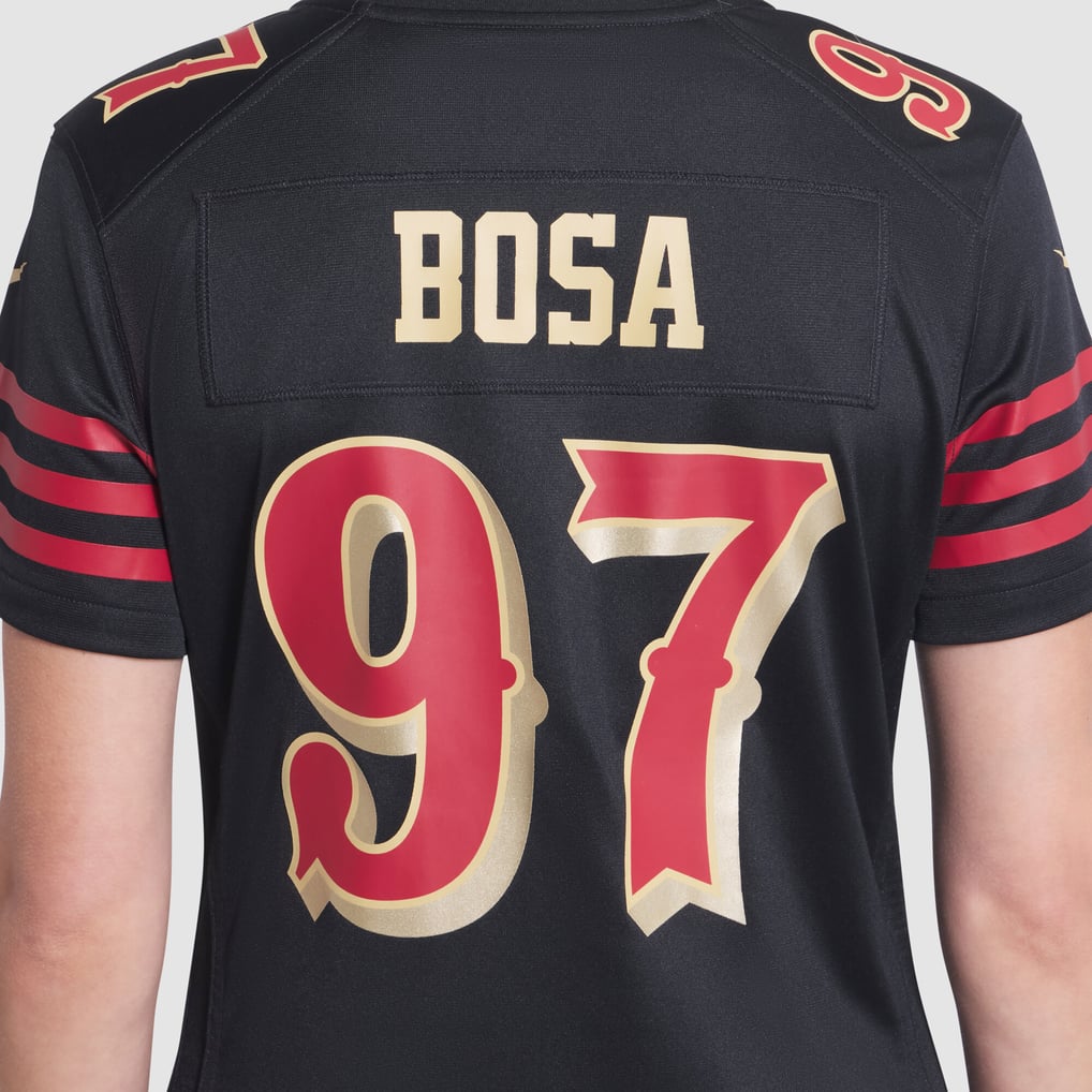 Women's San Francisco 49ers Nick Bosa Nike Black Rivalries Collection Game Jersey - Image 8