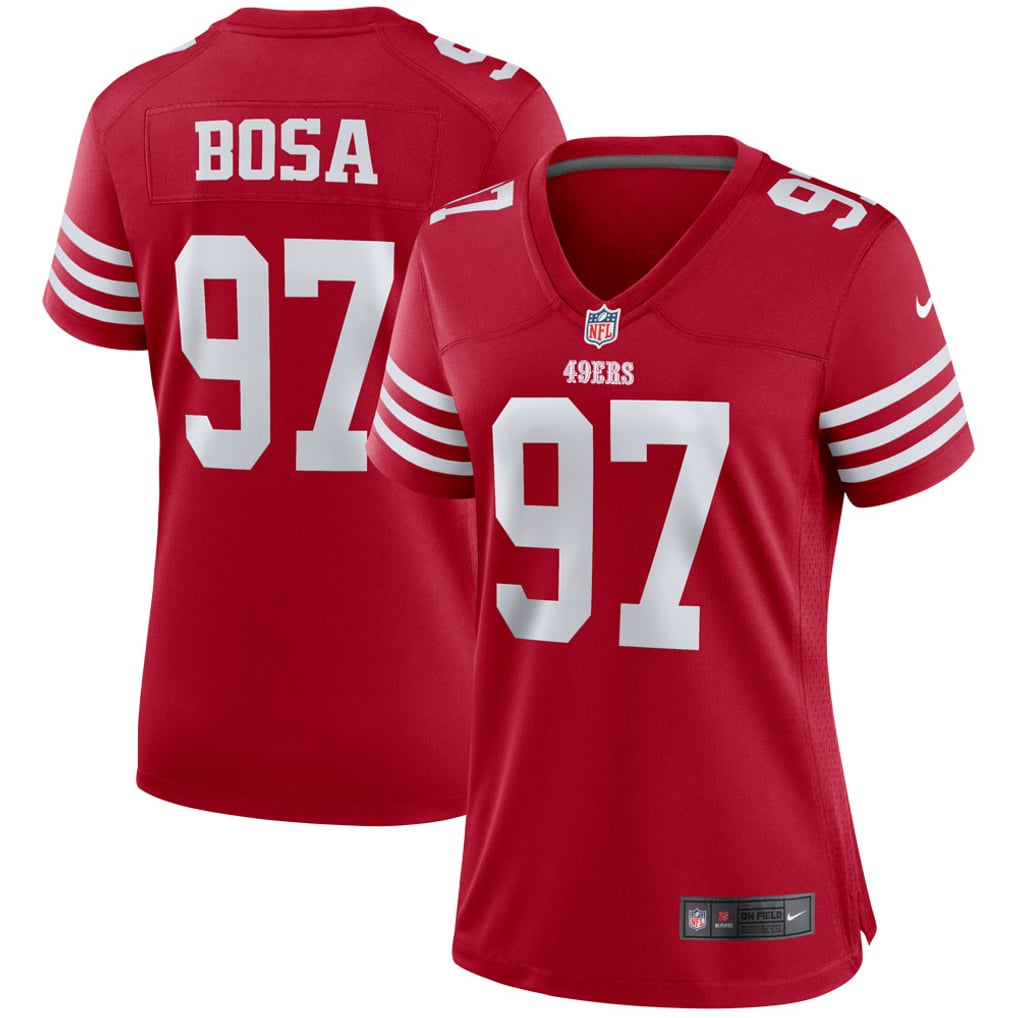 Women's San Francisco 49ers Nick Bosa Nike Scarlet Player Jersey - Image 2
