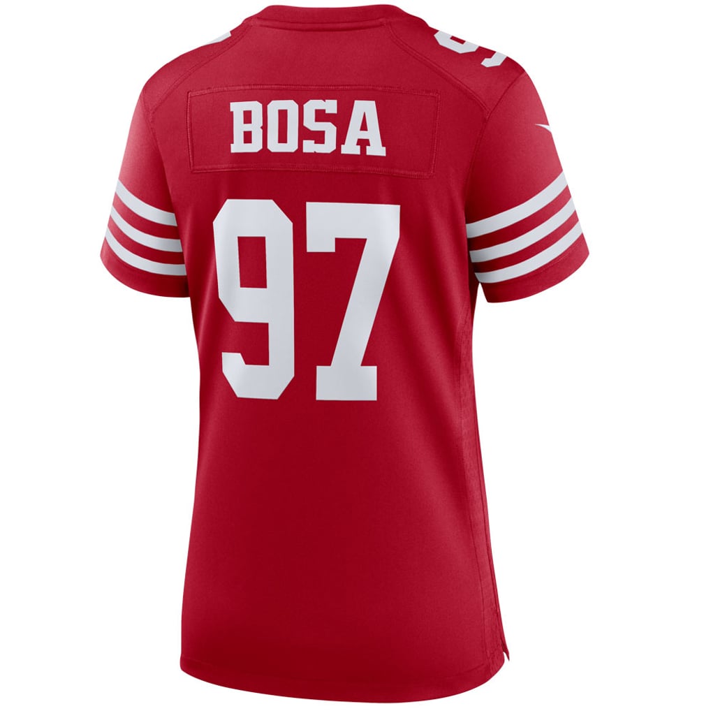 Women's San Francisco 49ers Nick Bosa Nike Scarlet Player Jersey - Image 4