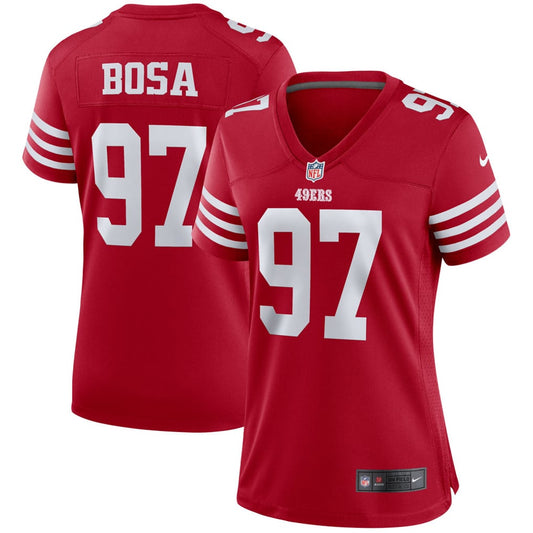 Women's San Francisco 49ers Nick Bosa Nike Scarlet Player Jersey - Image 1