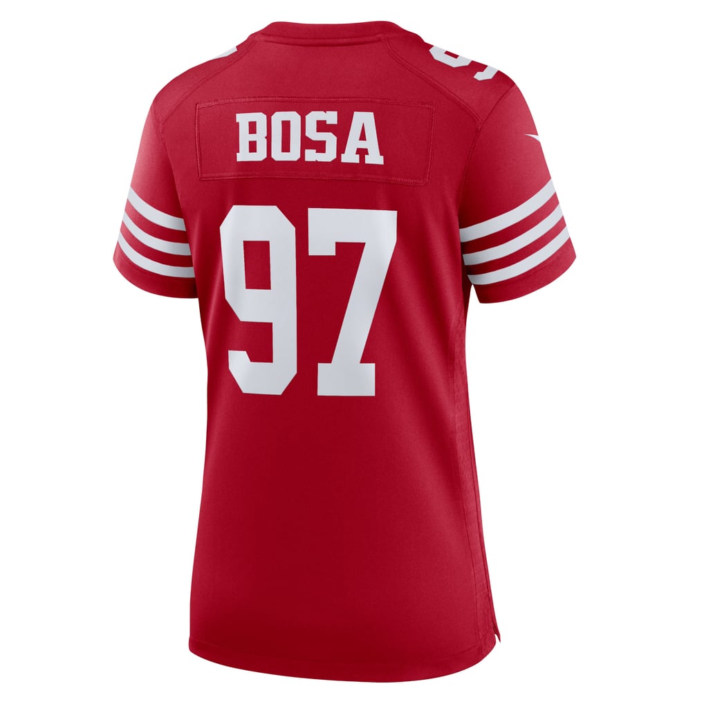 Women's San Francisco 49ers Nick Bosa Nike Scarlet Team Game Player Jersey - Image 4