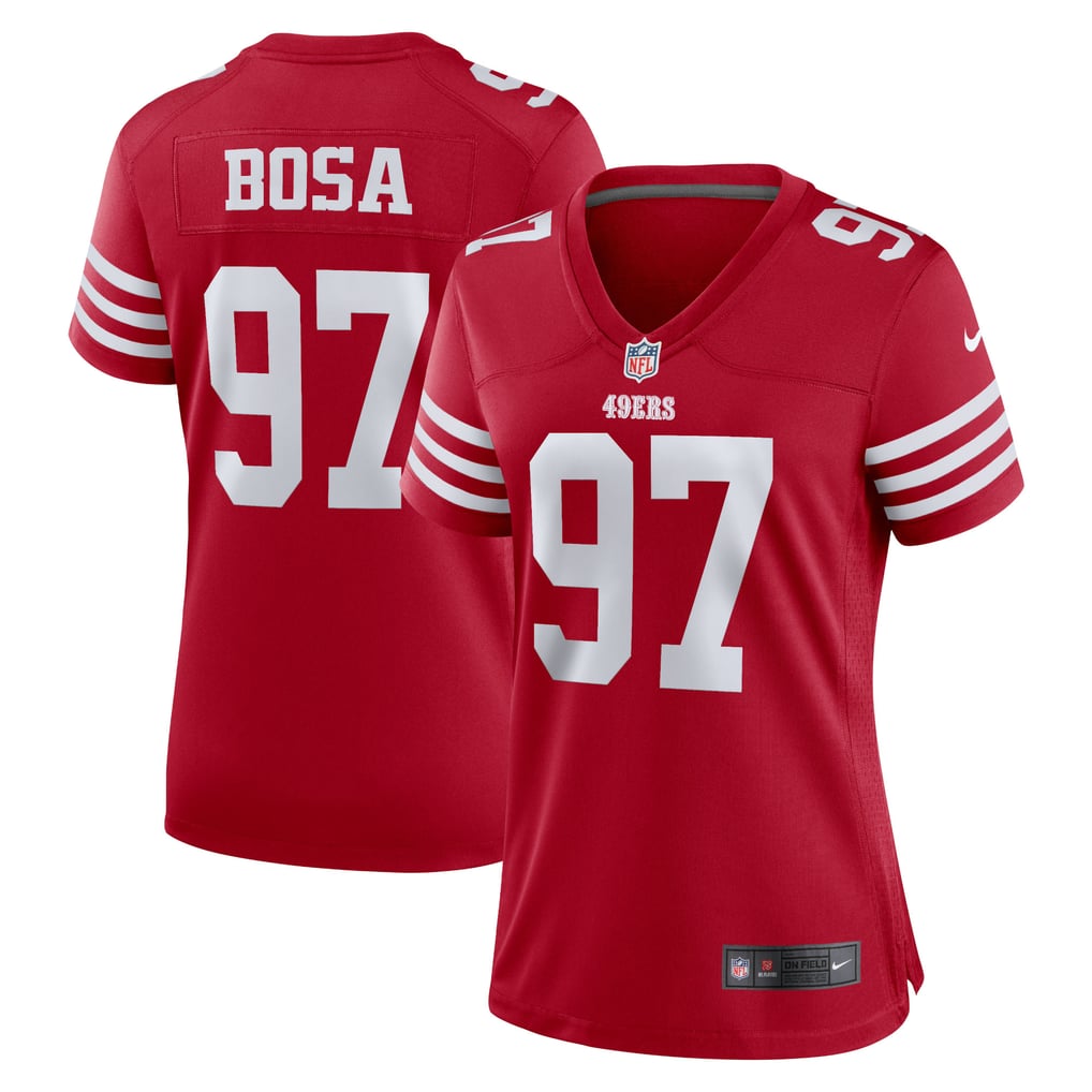 Women's San Francisco 49ers Nick Bosa Nike Scarlet Team Game Player Jersey - Image 1