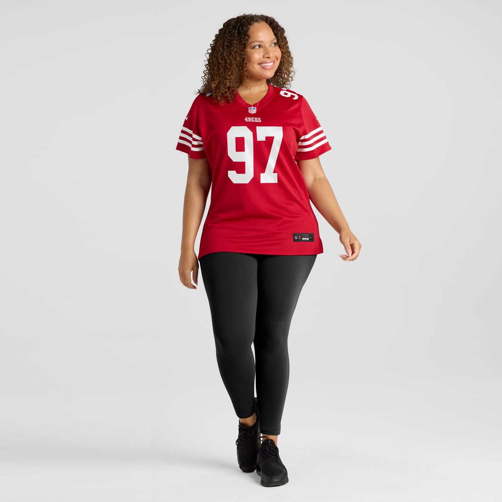 Women's San Francisco 49ers Nick Bosa Nike Scarlet Team Game Player Jersey - Image 7