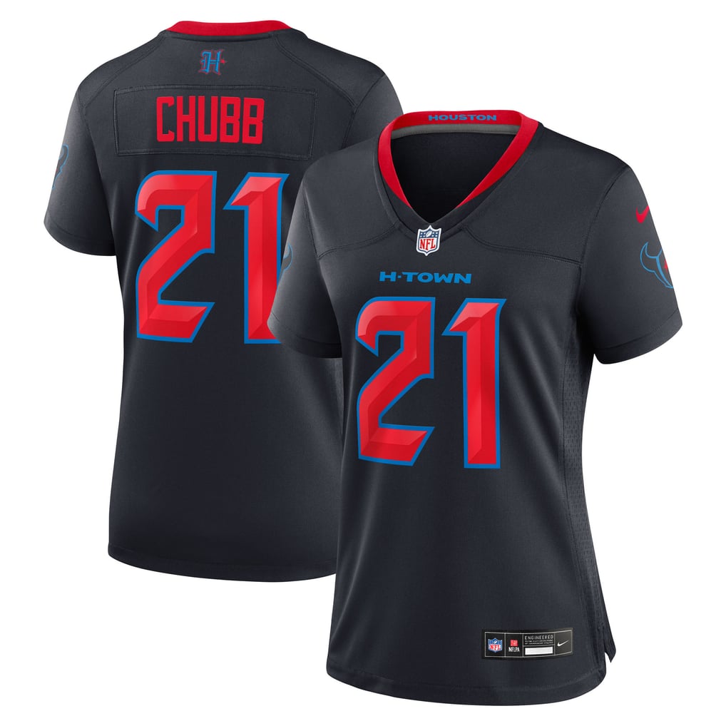 Women's Houston Texans Nick Chubb Nike Navy Game Jersey - Image 2