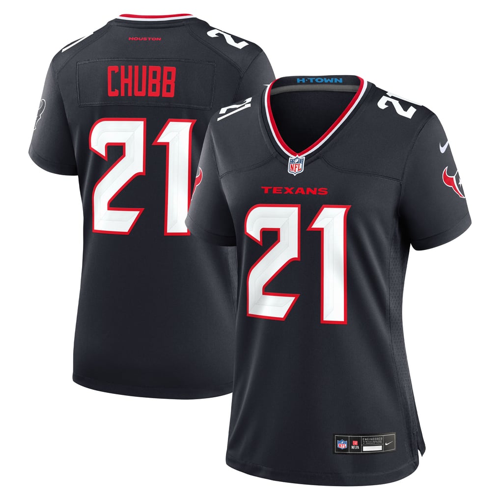 Women's Houston Texans Nick Chubb Nike  Navy Team Game Jersey - Image 1