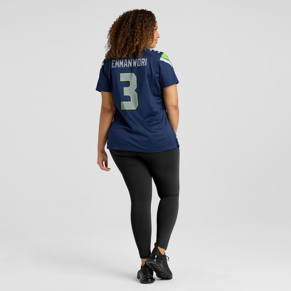 Women's Seattle Seahawks Nick Emmanwori Nike  College Navy Team Game Jersey - Image 8