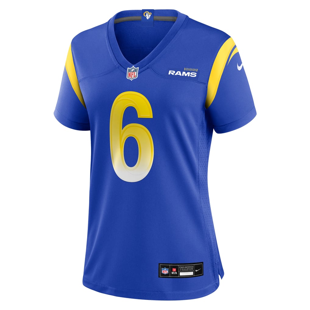 Women's Los Angeles Rams Nick Hampton Nike  Royal Team Game Jersey - Image 3