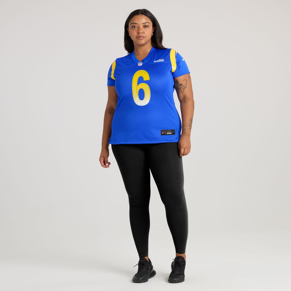 Women's Los Angeles Rams Nick Hampton Nike  Royal Team Game Jersey - Image 7