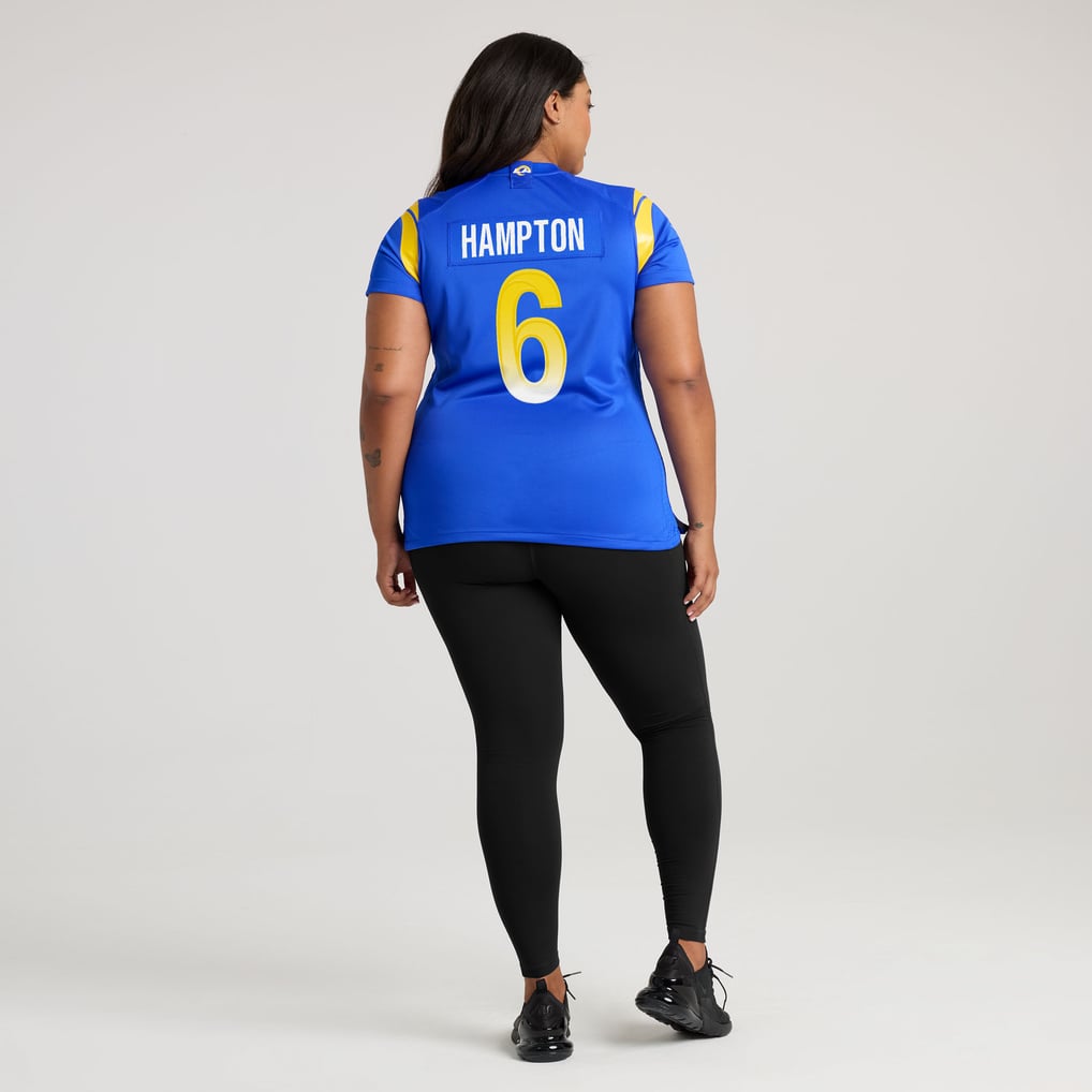 Women's Los Angeles Rams Nick Hampton Nike  Royal Team Game Jersey - Image 8