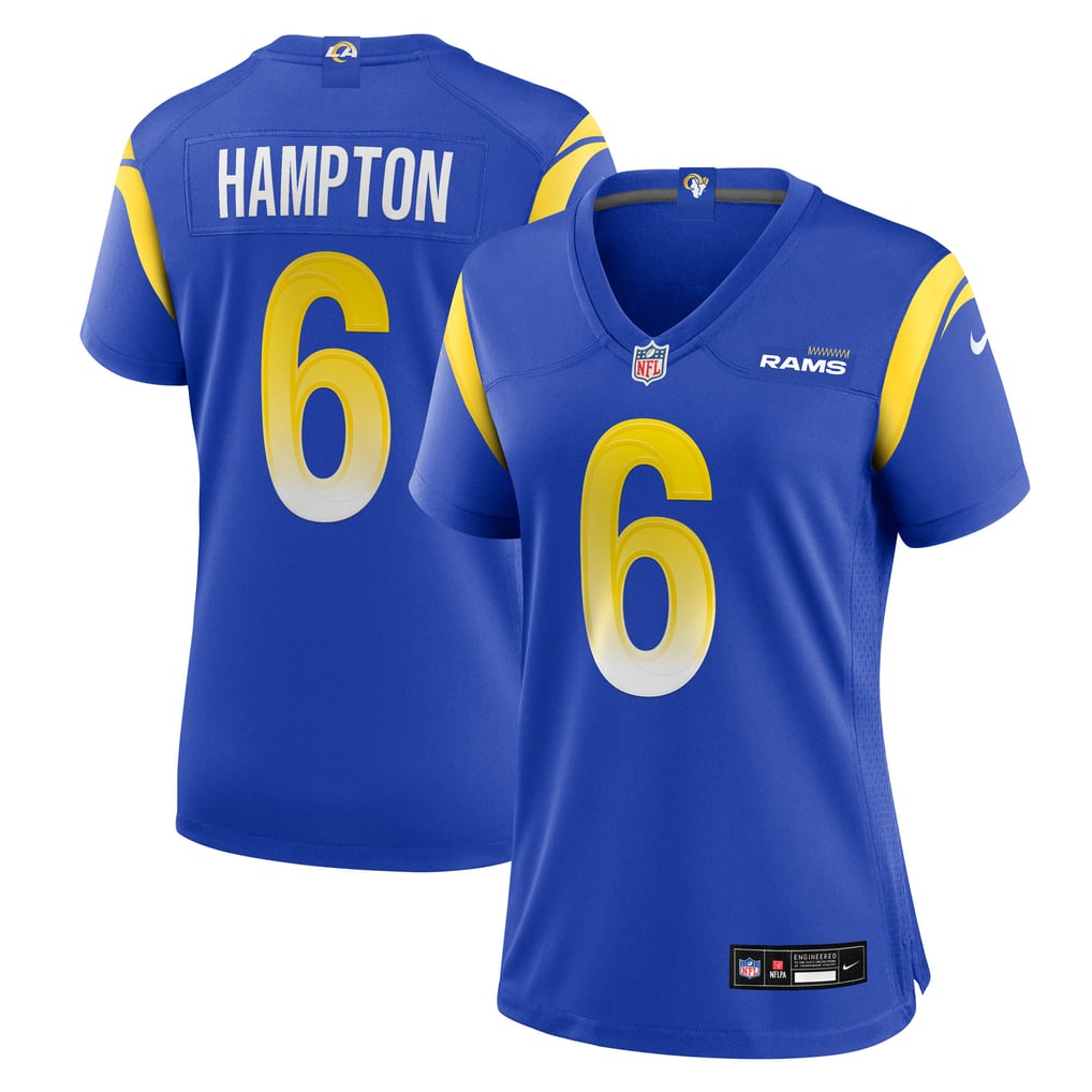 Women's Los Angeles Rams Nick Hampton Nike  Royal Team Game Jersey - Image 1