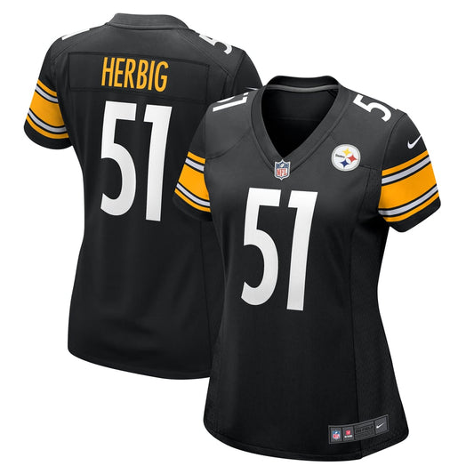 Women's Pittsburgh Steelers Nick Herbig Nike  Black  Game Jersey - Image 1