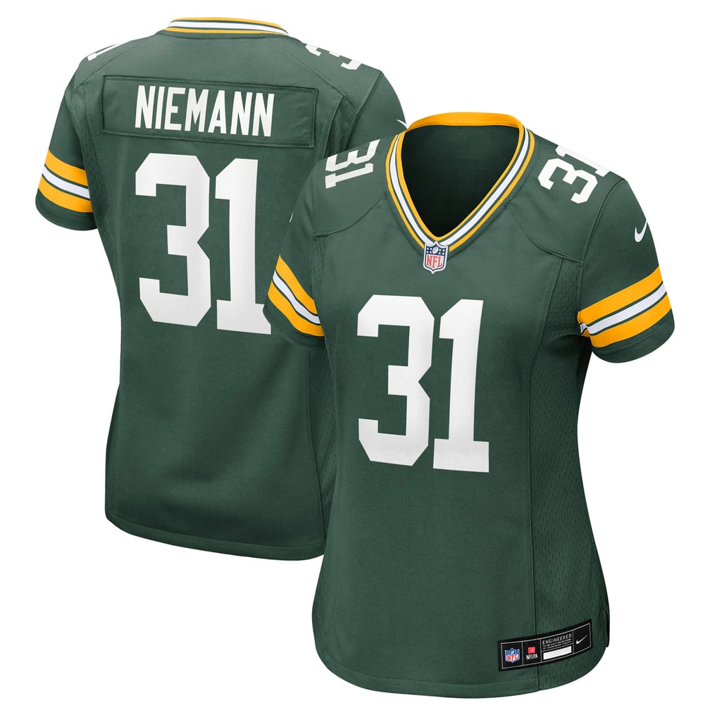 Women's Green Bay Packers Nick Niemann Nike  Green Team Game Jersey - Image 2