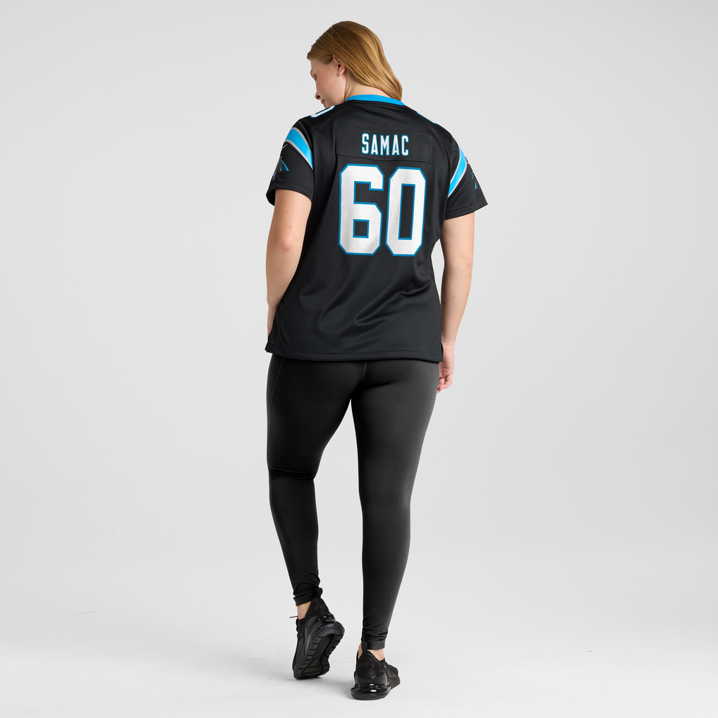 Women's Carolina Panthers Nick Samac Nike Black Team Game Jersey - Image 8