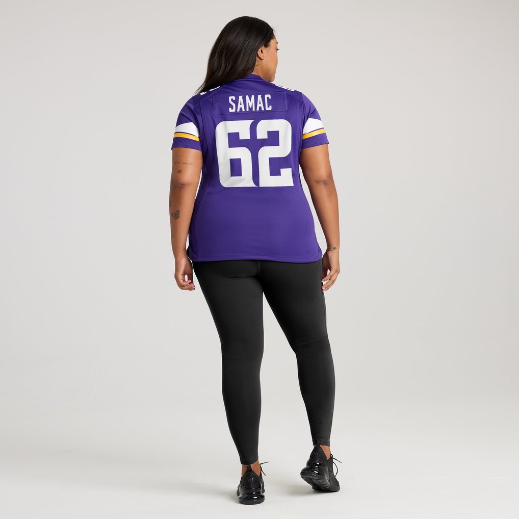 Women's Minnesota Vikings Nick Samac Nike Purple Team Game Jersey - Image 6