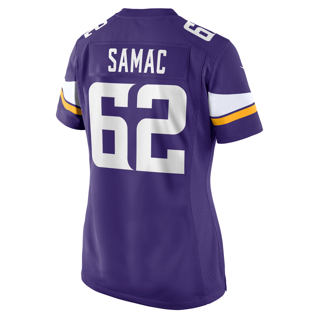 Women's Minnesota Vikings Nick Samac Nike Purple Team Game Jersey - Image 8