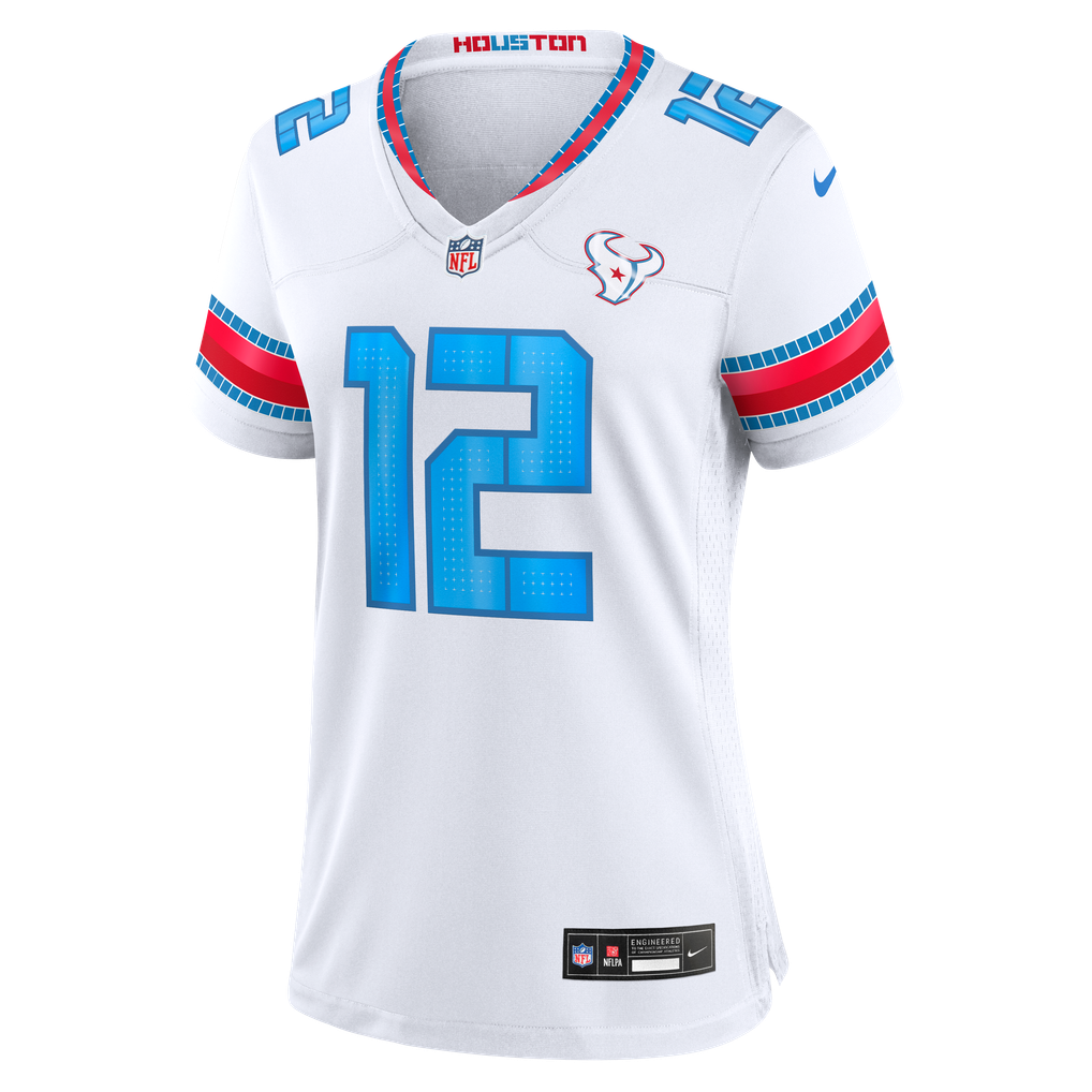Women's Houston Texans Nico Collins Nike White 2026 Rivalries Collection Game Jersey - Image 3