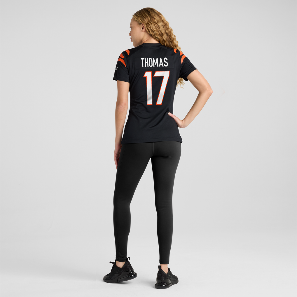 Women's Cincinnati Bengals Noah Thomas Nike Black Team Game Jersey - Image 4