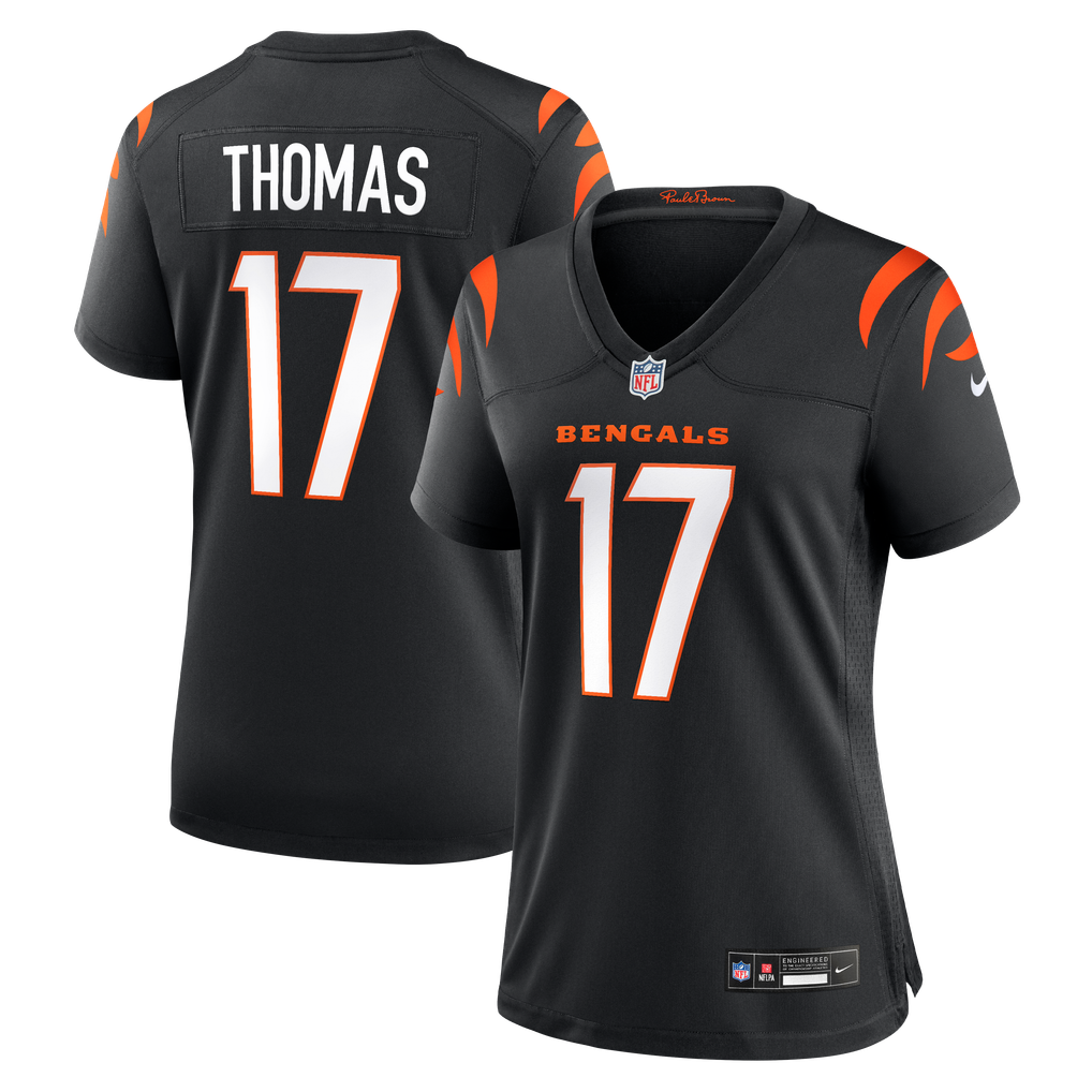 Women's Cincinnati Bengals Noah Thomas Nike Black Team Game Jersey - Image 1