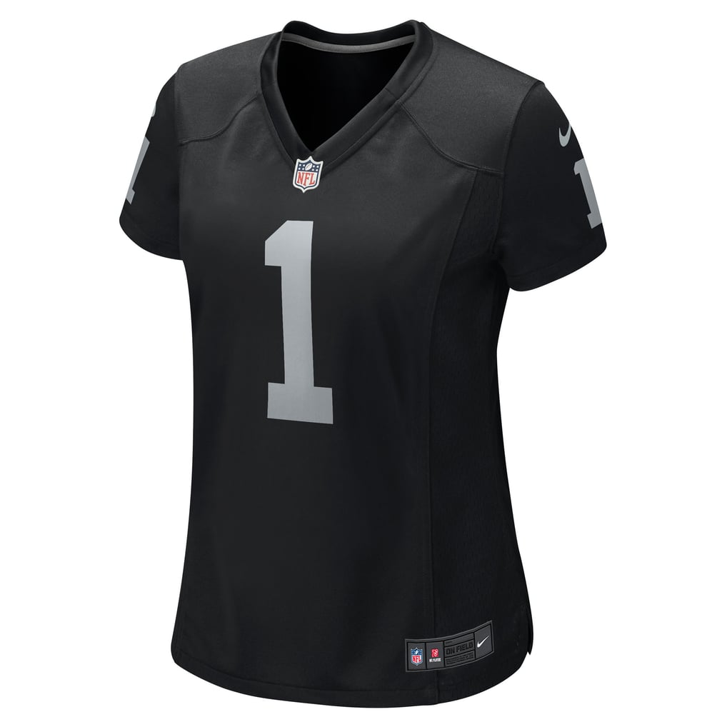 Women's Las Vegas Raiders Number 1 Bride Nike Black Game Jersey - Image 3