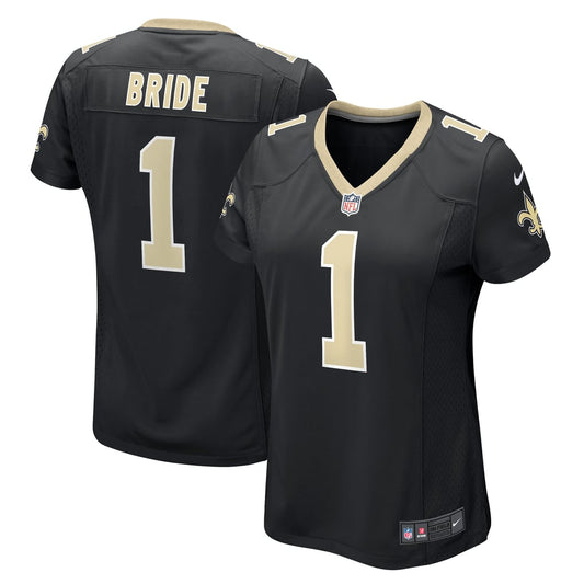 Women's New Orleans Saints Number 1 Bride Nike Black Game Jersey - Image 1