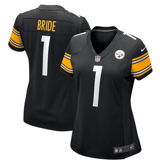 Women's Pittsburgh Steelers Number 1 Bride Nike Black Game Jersey - Image 1
