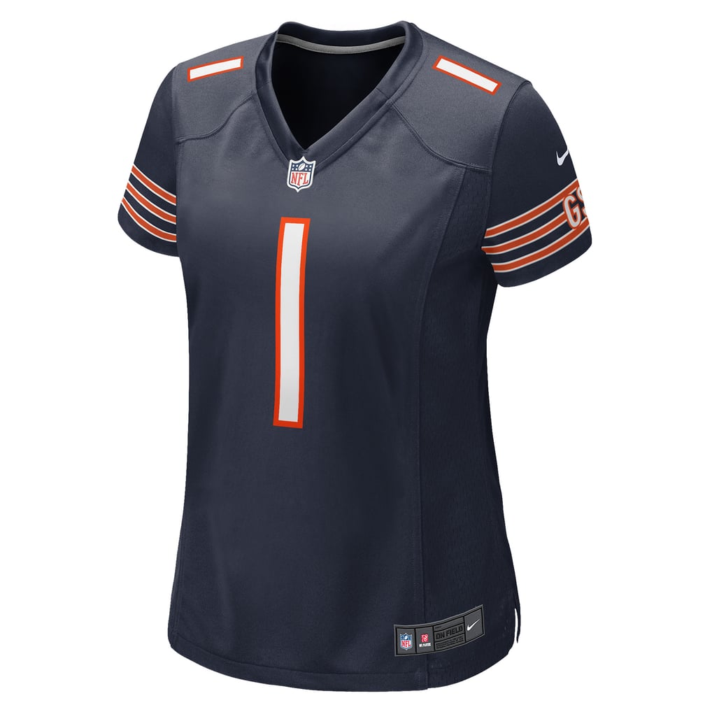 Women's Chicago Bears Number 1 Bride Nike Navy Game Jersey - Image 3