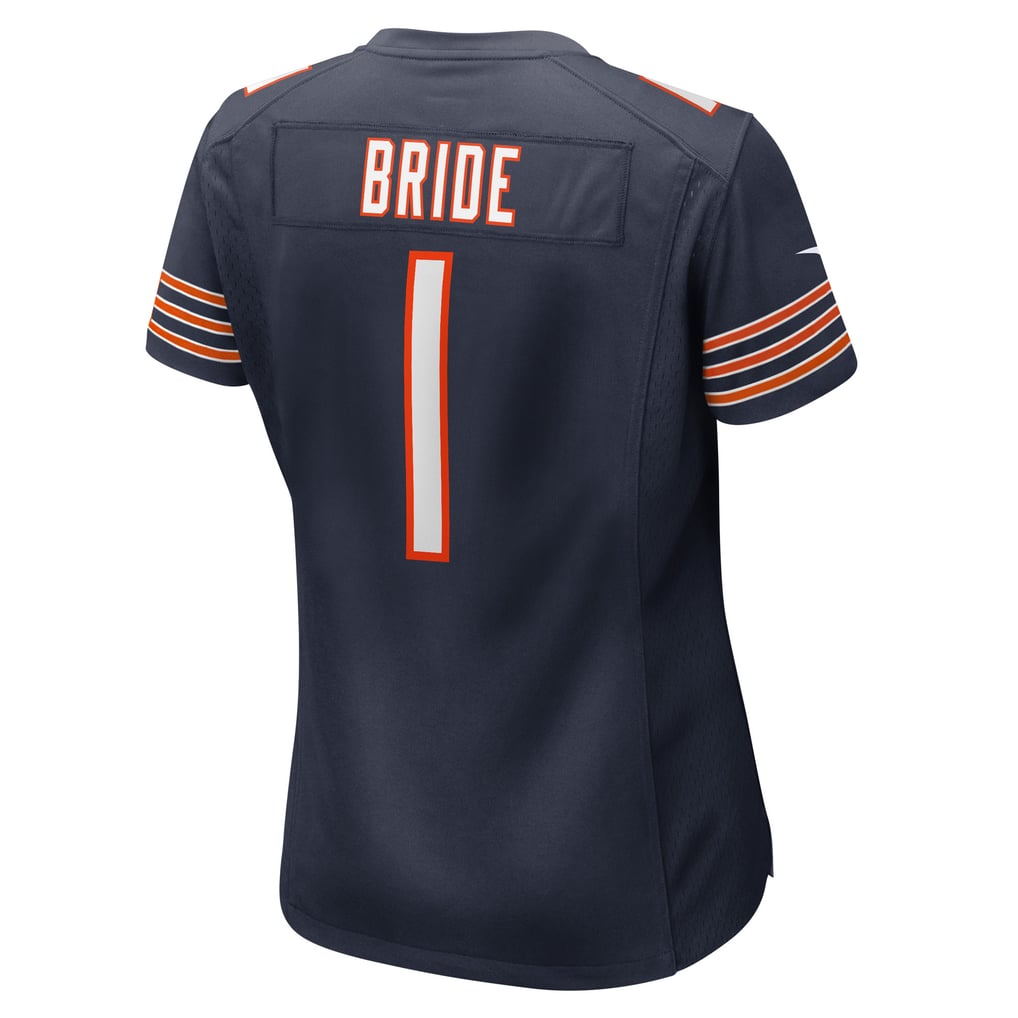Women's Chicago Bears Number 1 Bride Nike Navy Game Jersey - Image 4