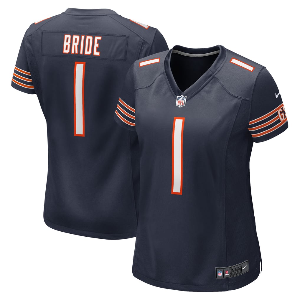 Women's Chicago Bears Number 1 Bride Nike Navy Game Jersey - Image 1