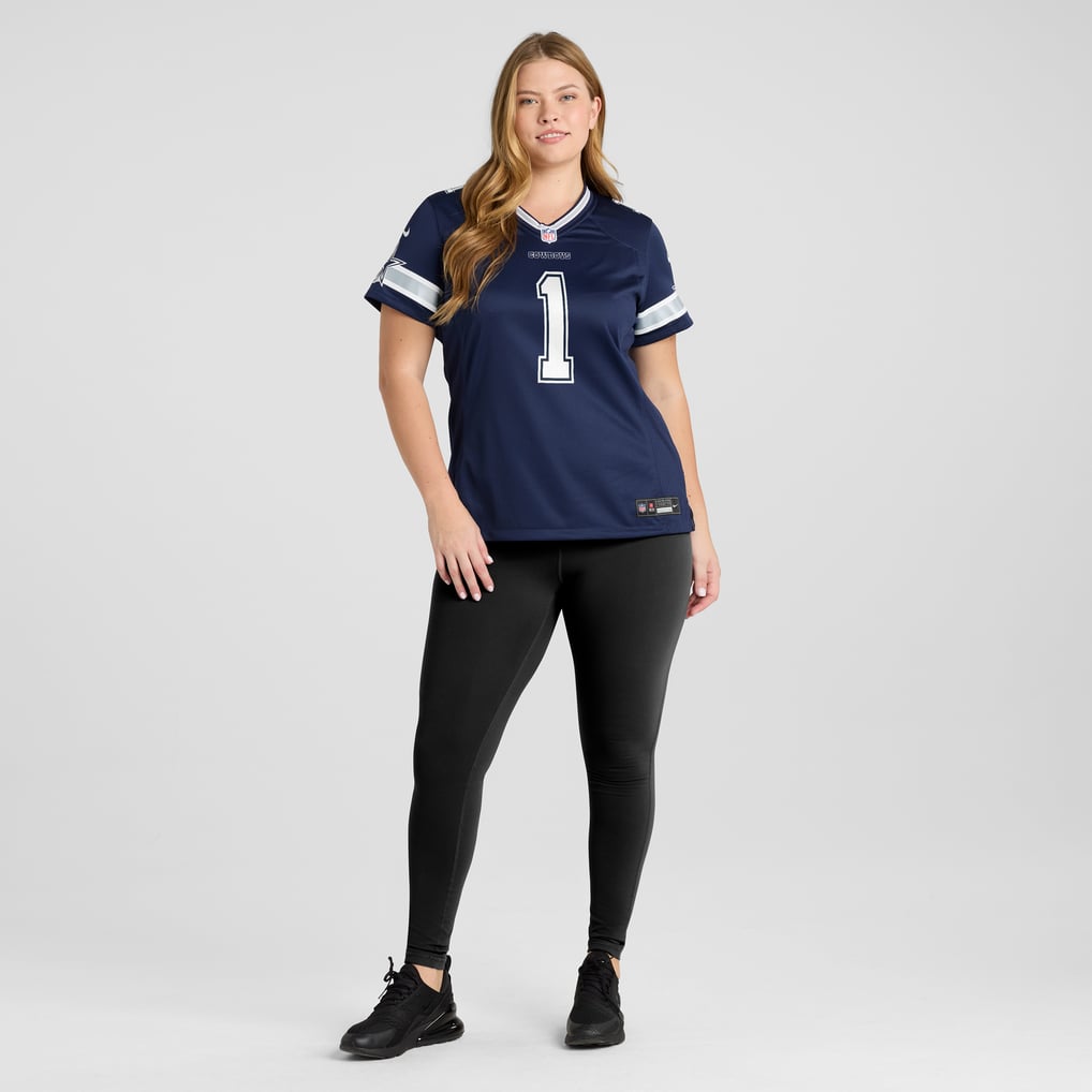 Women's Dallas Cowboys Number 1 Bride Nike Navy Game Jersey - Image 7