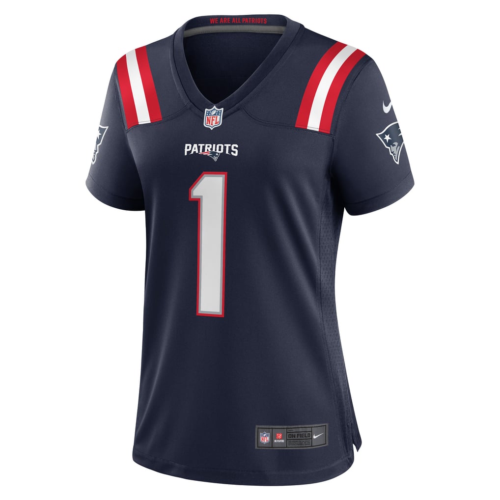 Women's New England Patriots Number 1 Bride Nike Navy Game Jersey - Image 3