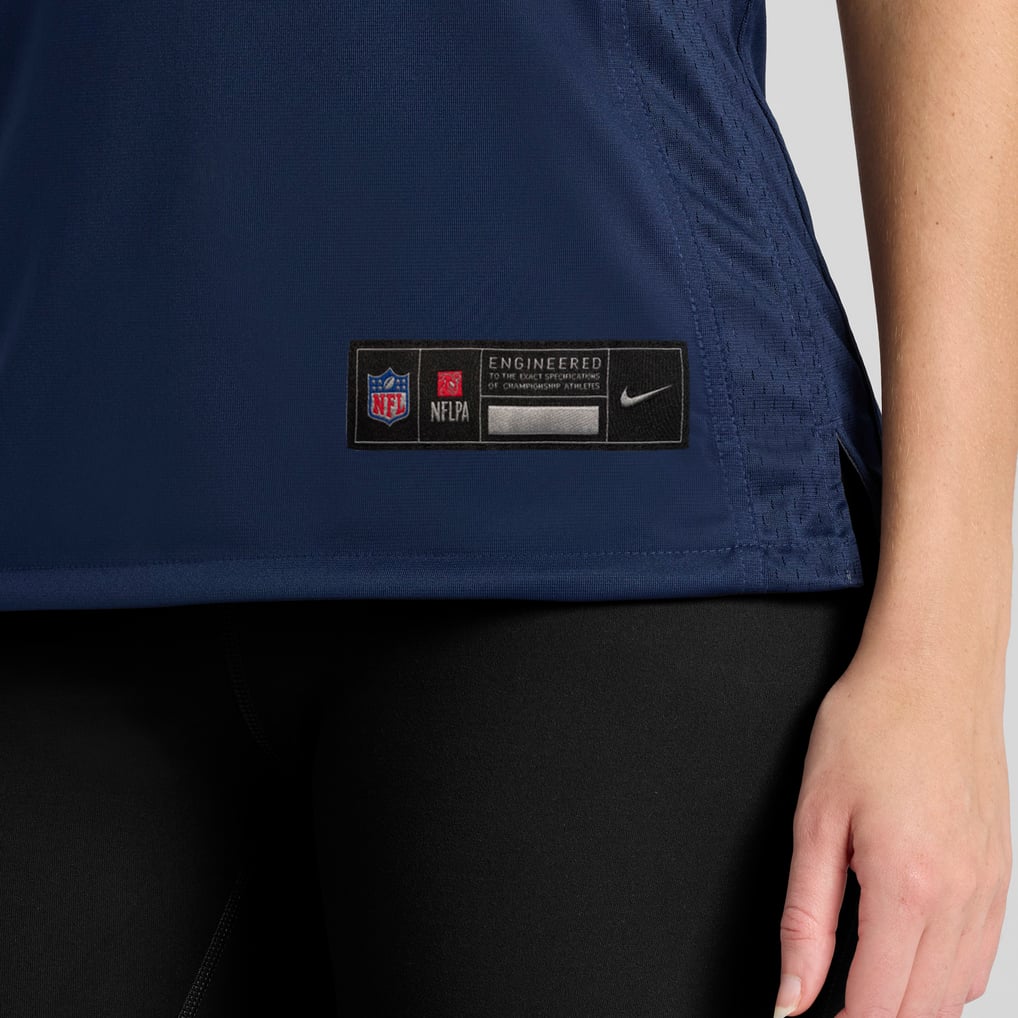 Women's New England Patriots Number 1 Bride Nike Navy Game Jersey - Image 10
