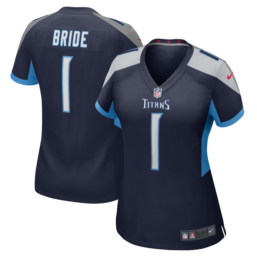 Women's Tennessee Titans Number 1 Bride Nike Navy Game Jersey - Image 2
