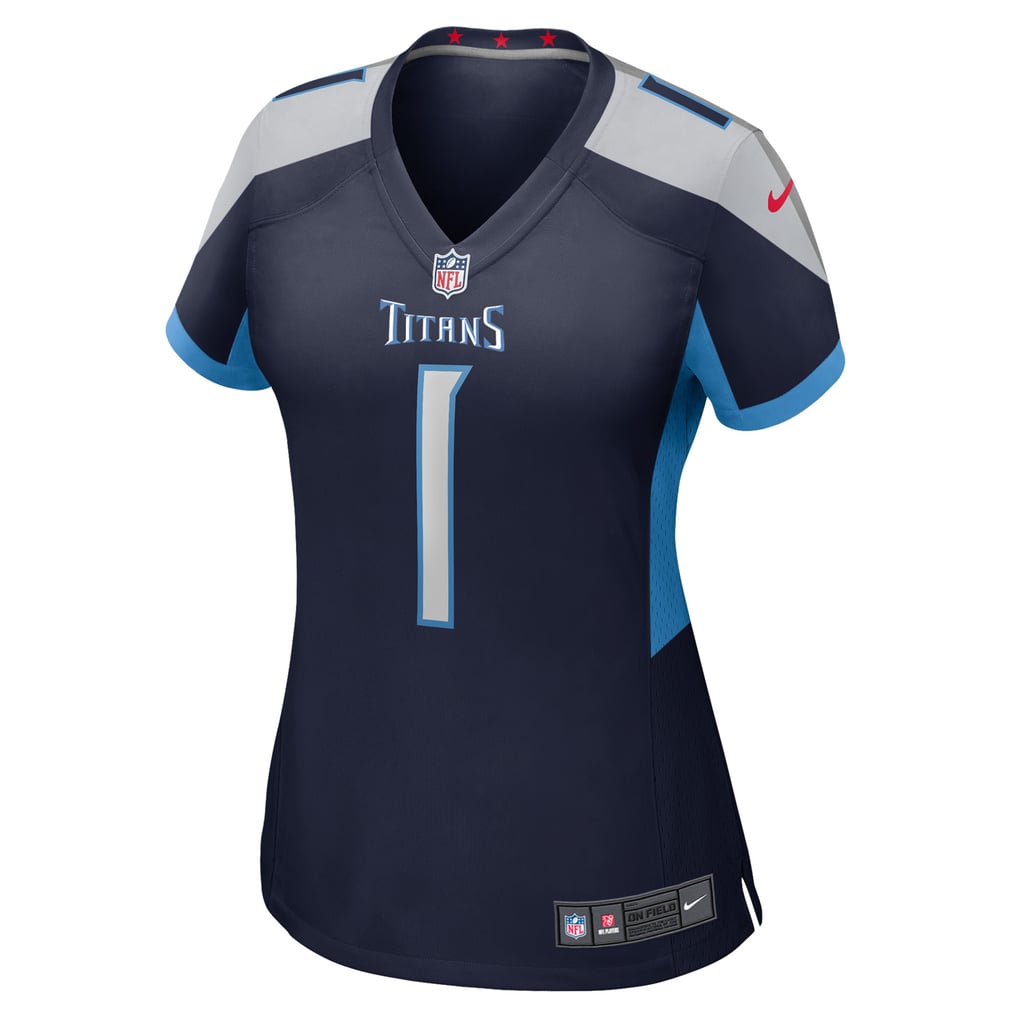 Women's Tennessee Titans Number 1 Bride Nike Navy Game Jersey - Image 3