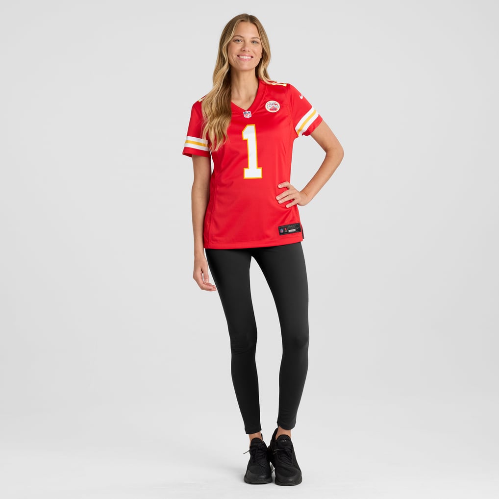 Women's Kansas City Chiefs Number 1 Bride Nike Red Game Jersey - Image 5