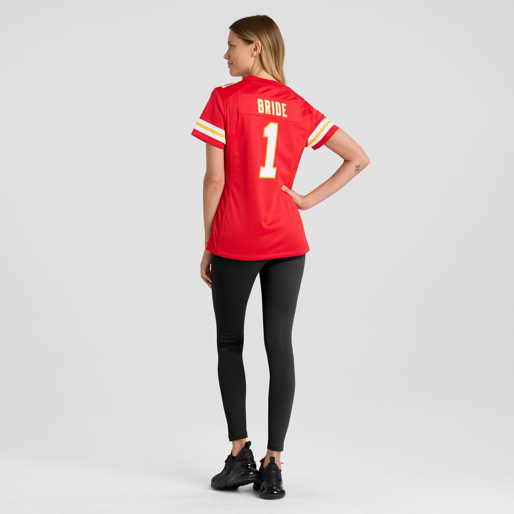 Women's Kansas City Chiefs Number 1 Bride Nike Red Game Jersey - Image 6