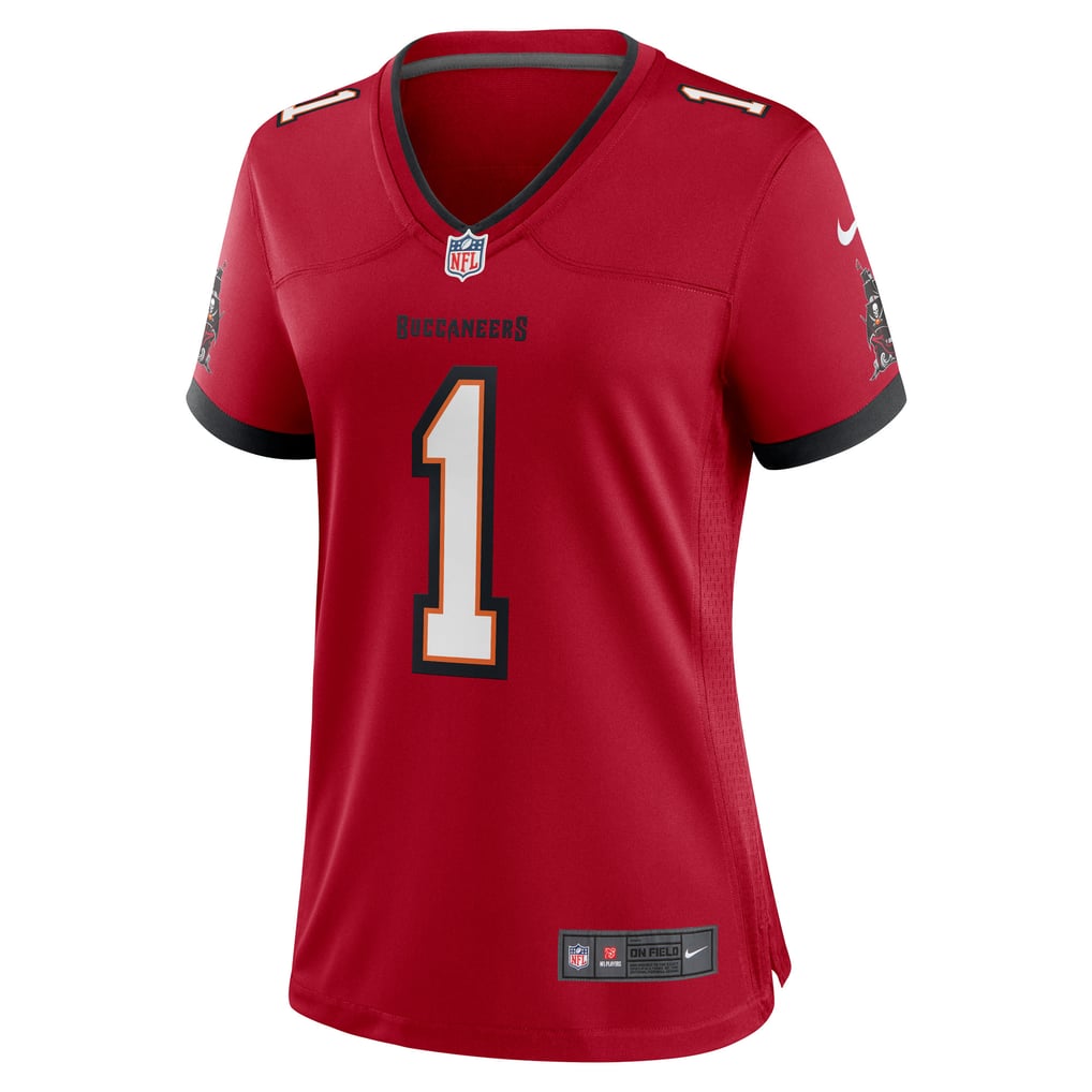 Women's Tampa Bay Buccaneers Number 1 Bride Nike Red Game Jersey - Image 3