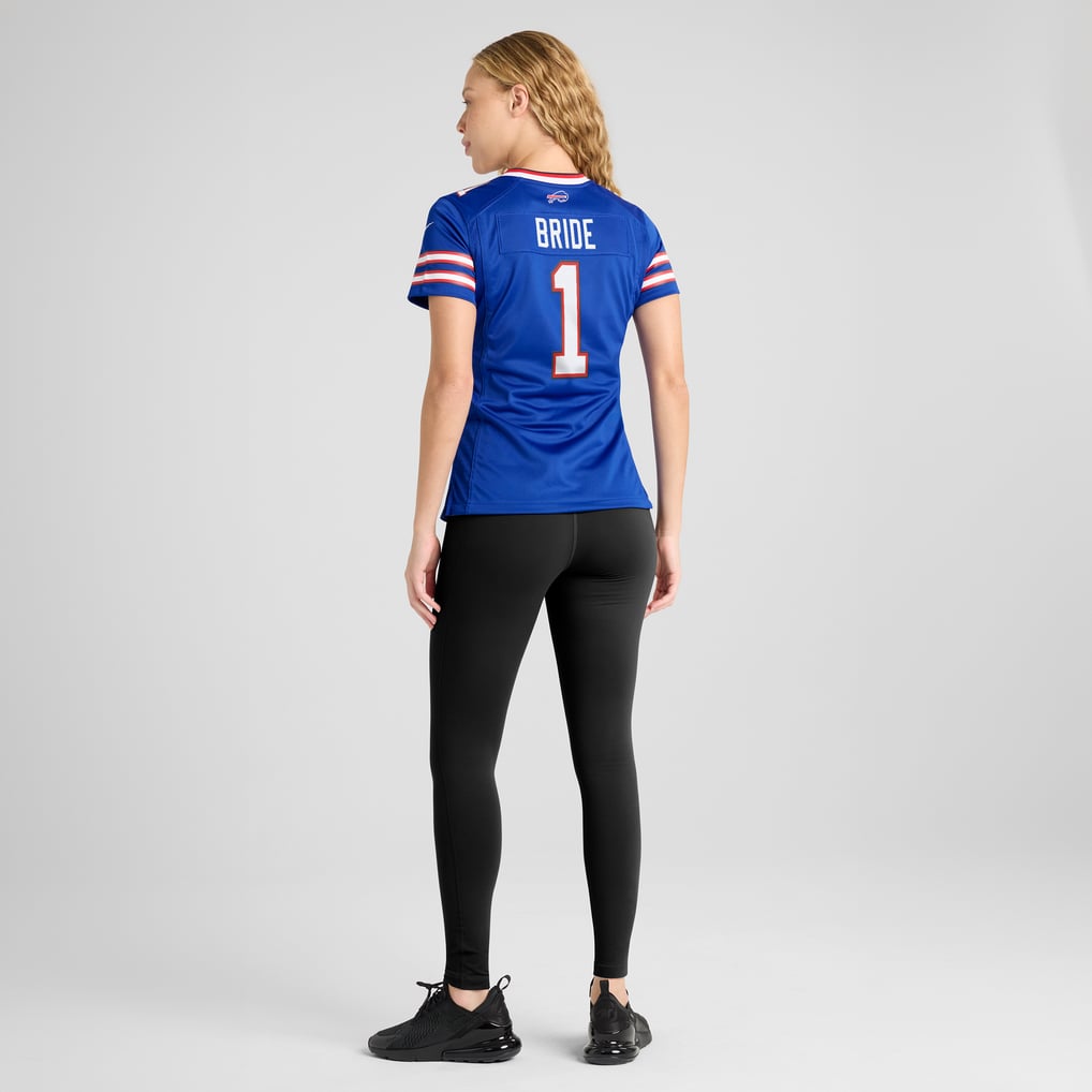 Women's Buffalo Bills Number 1 Bride Nike Royal Game Jersey - Image 6