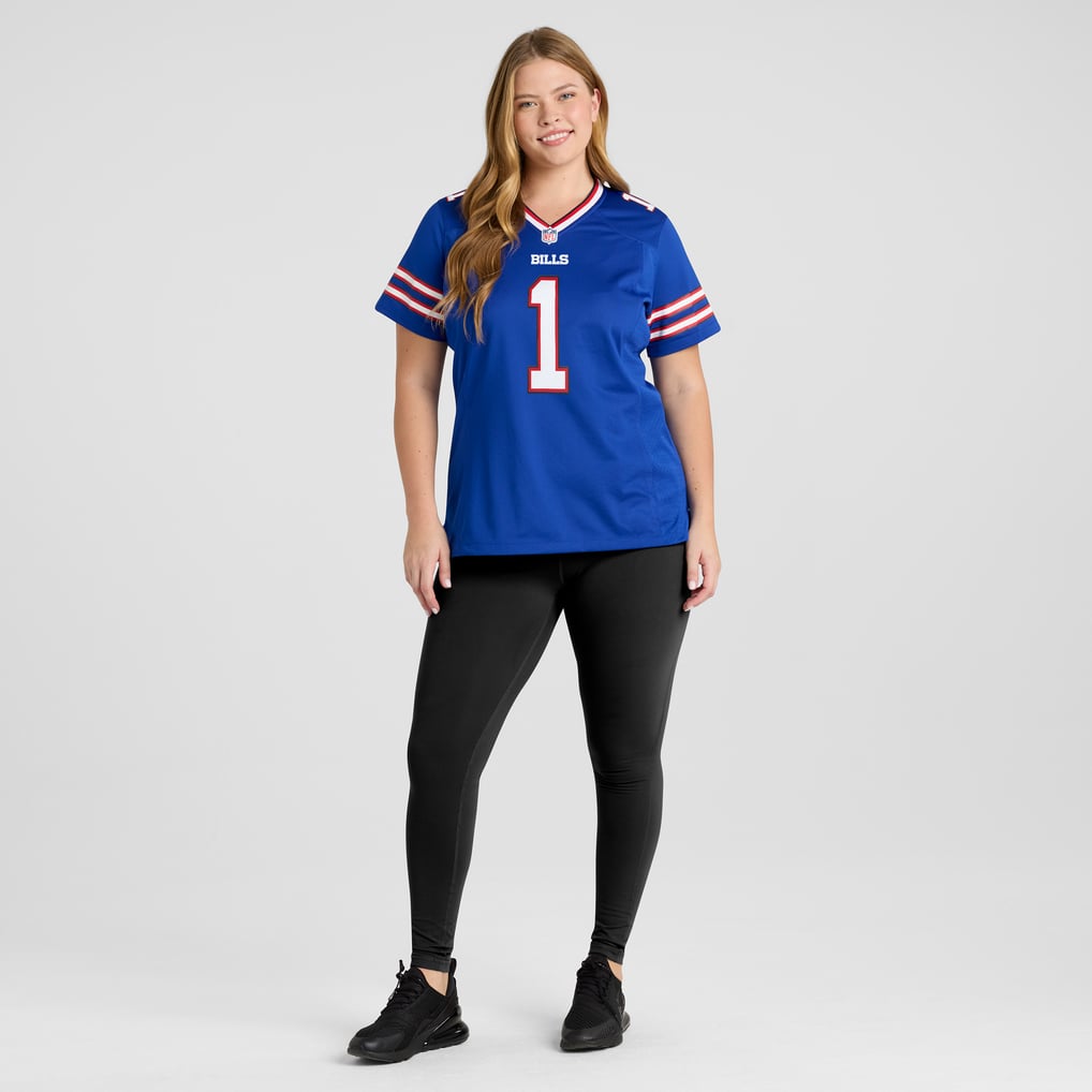 Women's Buffalo Bills Number 1 Bride Nike Royal Game Jersey - Image 7