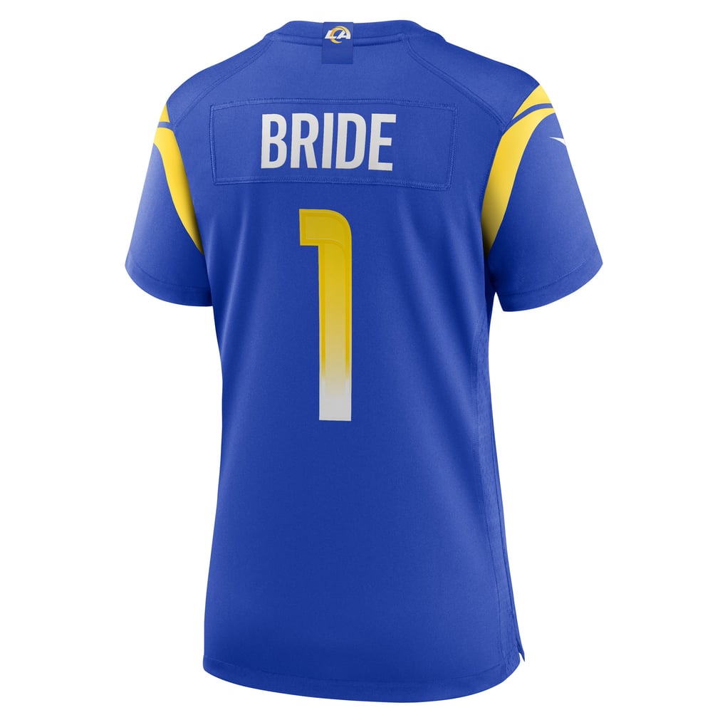 Women's Los Angeles Rams Number 1 Bride Nike Royal Game Jersey - Image 4