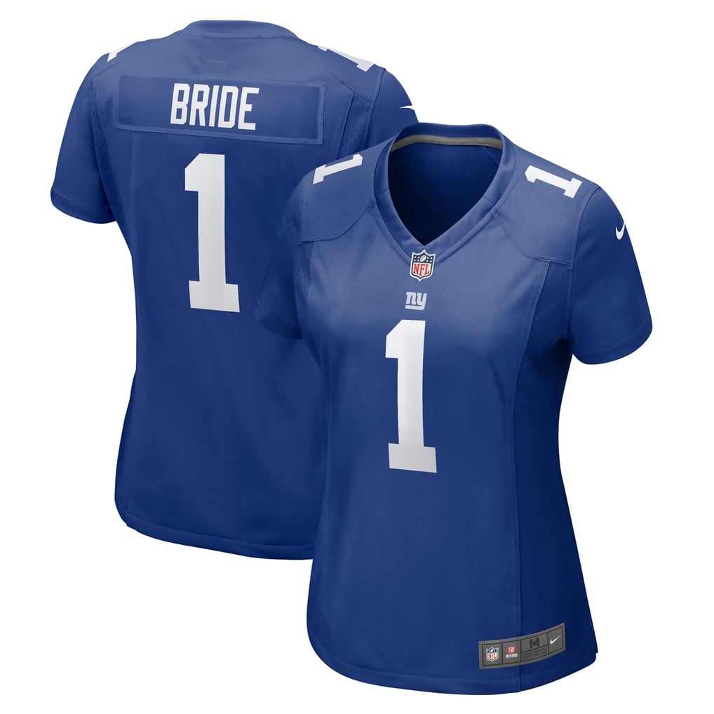Women's New York Giants Number 1 Bride Nike Royal Game Jersey - Image 2