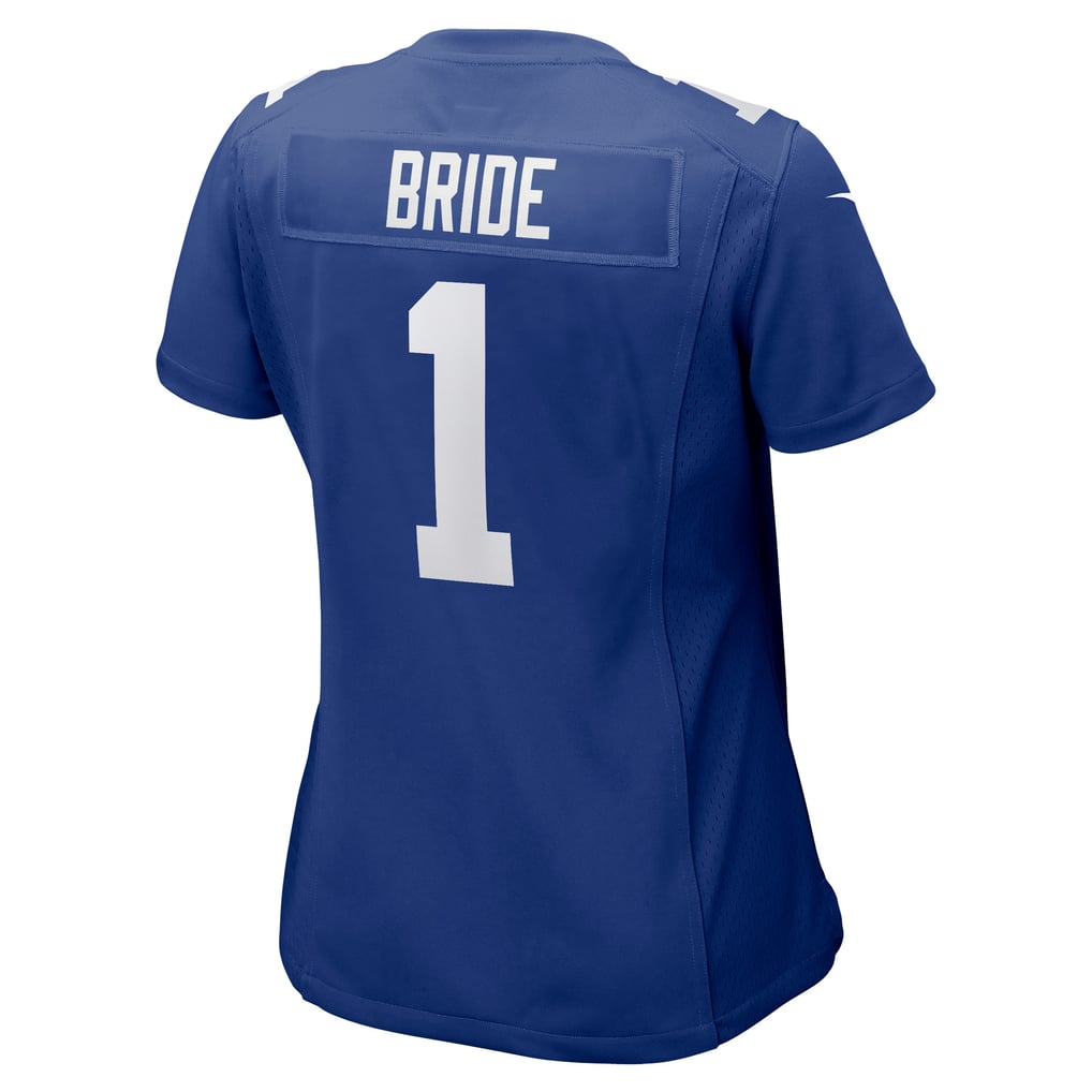 Women's New York Giants Number 1 Bride Nike Royal Game Jersey - Image 4