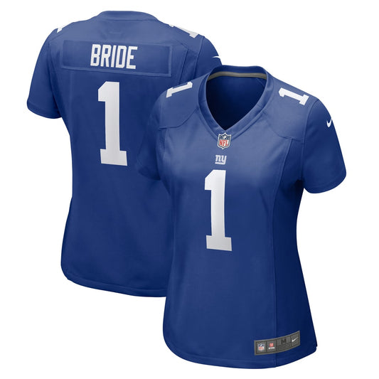 Women's New York Giants Number 1 Bride Nike Royal Game Jersey - Image 1