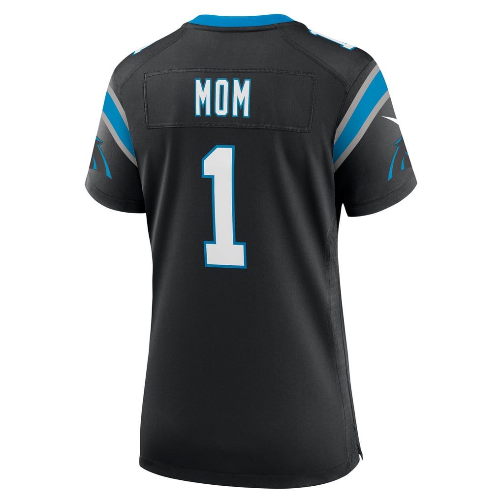 Women's Carolina Panthers Number 1 Mom Nike Black Game Jersey - Image 4