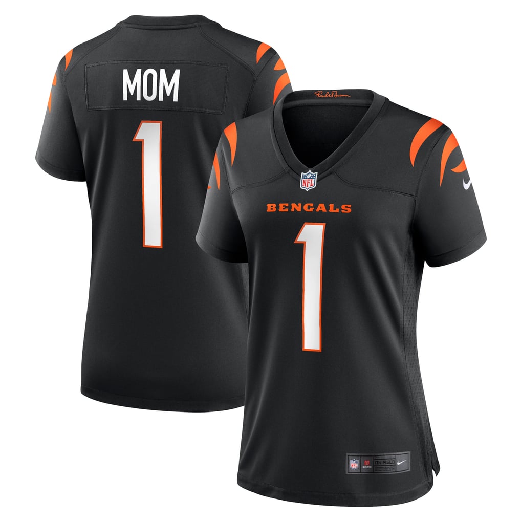 Women's Cincinnati Bengals Number 1 Mom Nike Black Game Jersey - Image 1