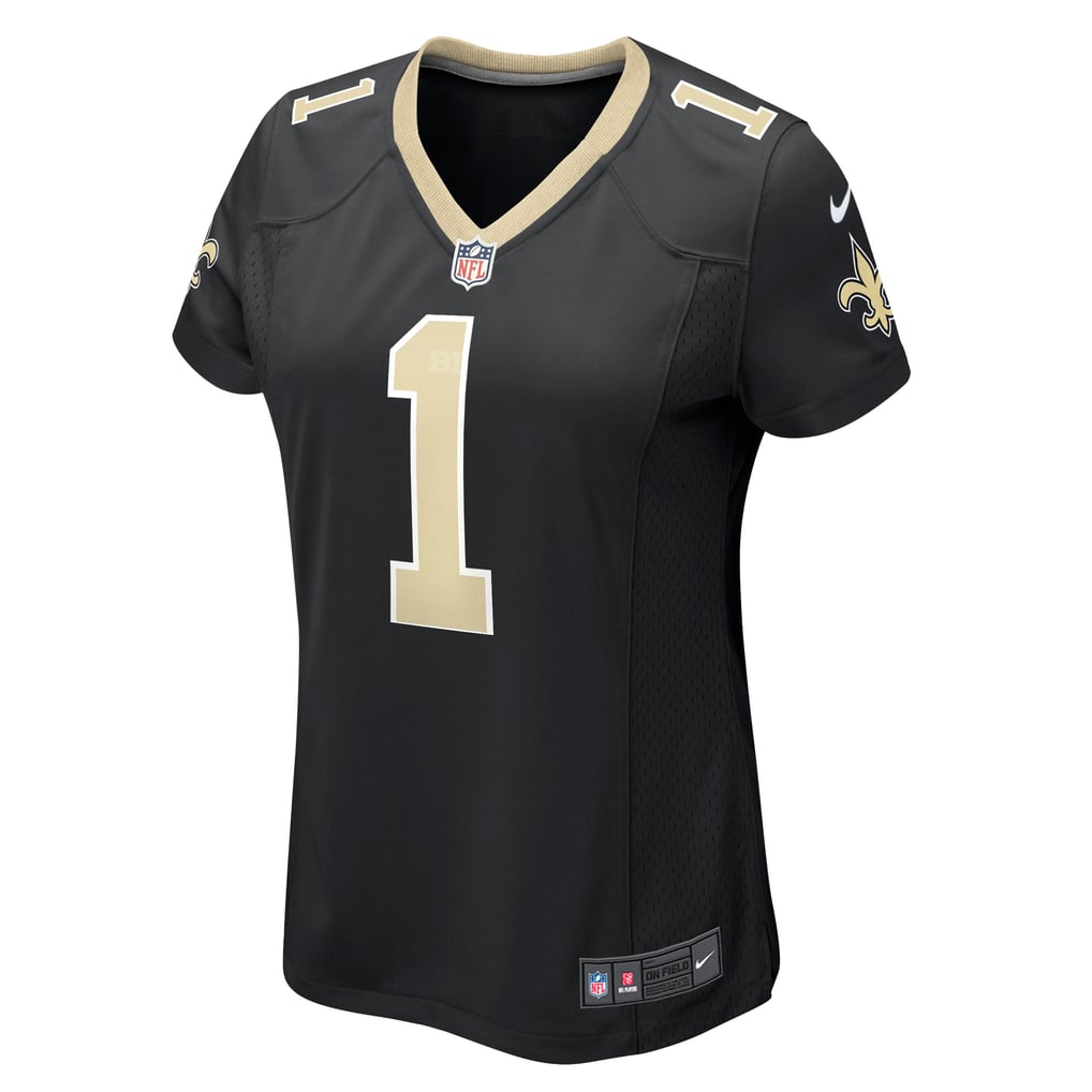 Women's New Orleans Saints Number 1 Mom Nike Black Game Jersey - Image 3