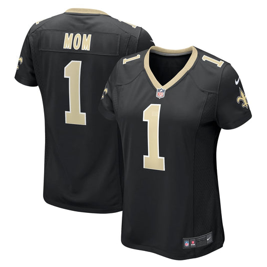 Women's New Orleans Saints Number 1 Mom Nike Black Game Jersey - Image 1