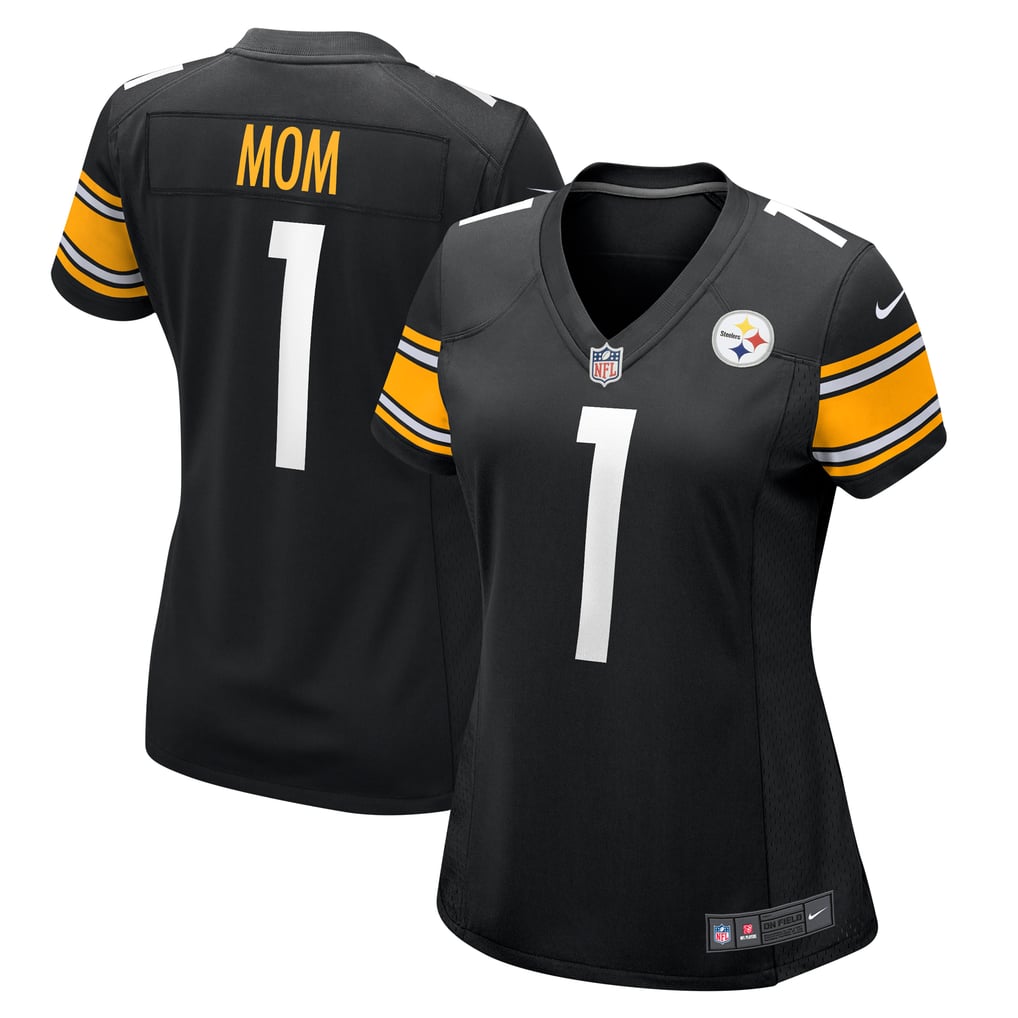 Women's Pittsburgh Steelers Number 1 Mom Nike Black Game Jersey - Image 2