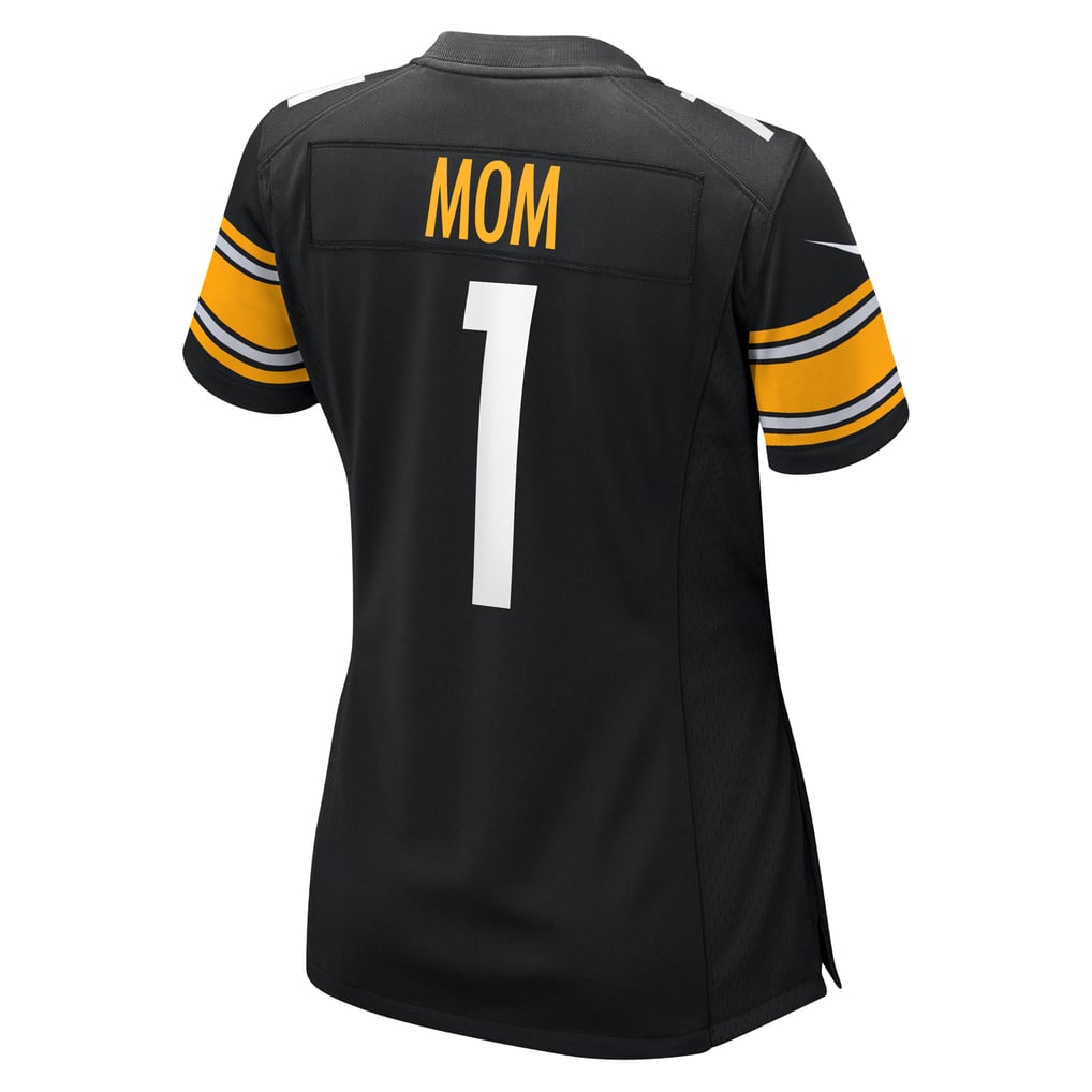 Women's Pittsburgh Steelers Number 1 Mom Nike Black Game Jersey - Image 4